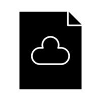 icono de documento en la nube vector