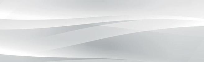 White vector panoramic background with wavy lines