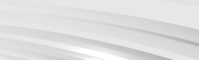 Fondo panorámico de vector blanco con líneas onduladas