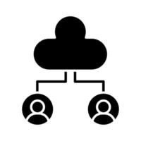 icono de usuarios de la nube vector