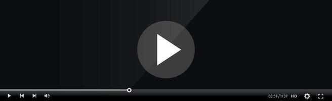 Video and Media Player Interface Template - Vector