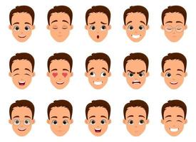 Man face expression vector design illustration isolated on white background