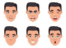 Man face expression vector design illustration isolated on white background