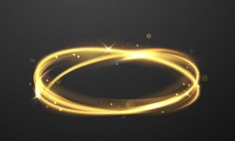 light effect Glowing ring vector