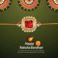 Happy rakhi celebration design template with vector illustration and background