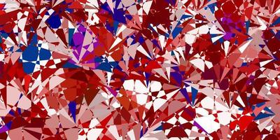 Light Blue, Red vector background with triangles.