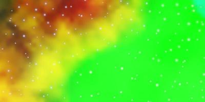 Dark Multicolor vector background with small and big stars.