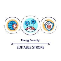 Energy security concept icon vector