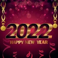 Happy new year celebration greeting card with creative text effect on beautiful background vector