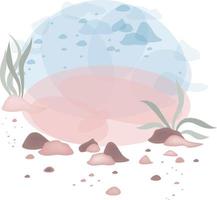 vector illustration of a fragment of the seabed