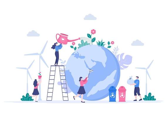 Save Our Planet Earth Illustration To Green Environment With Eco Friendly Concept and Protection From Natural Damage
