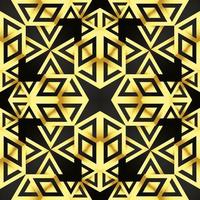 This is a vintage golden silk texture with an African art deco pattern vector