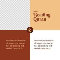 Ramadan Kareem Greeting Social Media Post Template vector