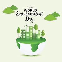 Vector illustration of a Background for World Environment Day.