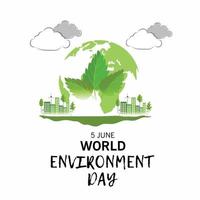 Vector illustration of a Background for World Environment Day.