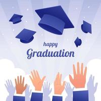 Graduation Hat Background vector