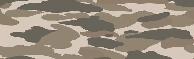 Military or hunting panoramic khaki geometric seamless pattern - Vector