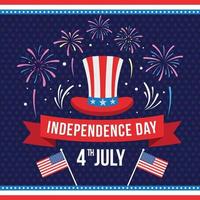 fondo del día de la independencia del cuatro de julio vector