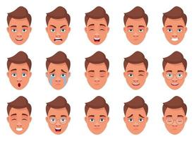 Man face expression vector design illustration isolated on white background