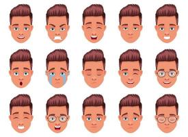 Man face expression vector design illustration isolated on white background