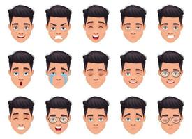 Man face expression vector design illustration isolated on white background