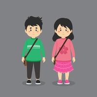 Two College Students vector