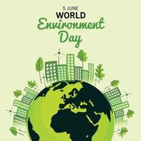 Vector illustration of a Background for World Environment Day.