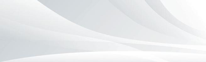 White vector panoramic background with wavy lines