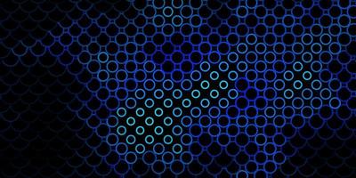 Dark BLUE vector template with circles.