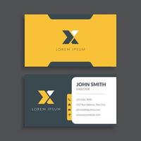 Modern Black And Yellow Business Card Template vector