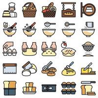 Bakery and baking related filled icon set 2 vector