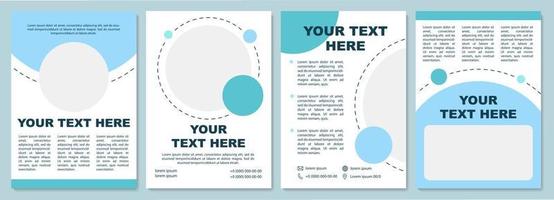 Modern turquoise brochure template vector