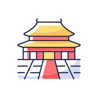 The Forbidden City RGB color icon vector