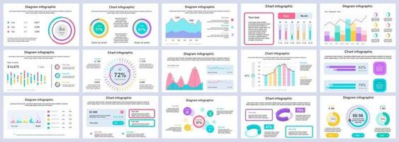 Plantilla de diapositivas de presentación de infografías de negocios y finanzas plantilla de diseño vectorial vector