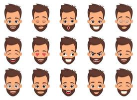 Man face expression vector design illustration isolated on white background