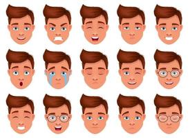 Man face expression vector design illustration isolated on white background