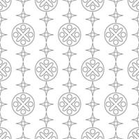 black and white seamless pattern geometric ornament vector