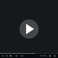 Video and Media Player Interface Template - Vector