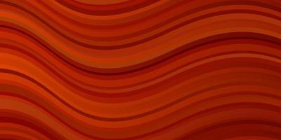 Light Orange vector background with curved lines.