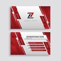 Abstract Modern Red Geometric Lines Business Card Template vector