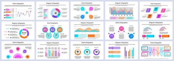 Plantilla de diapositivas de presentación de infografías de negocios y finanzas plantilla de diseño vectorial vector