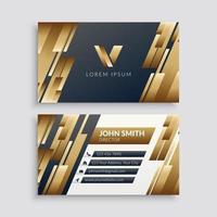 Modern Golden Corporate Business Card Template vector