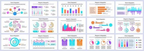 Plantilla de diapositivas de presentación de infografías de negocios y finanzas plantilla de diseño vectorial vector