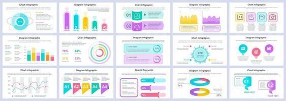 Plantilla de diapositivas de presentación de infografías de negocios y finanzas plantilla de diseño vectorial vector