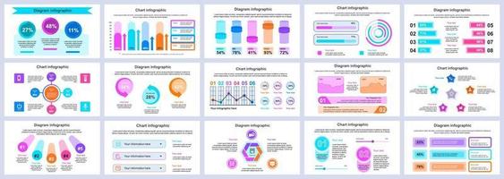 Plantilla de diapositivas de presentación de infografías de negocios y finanzas plantilla de diseño vectorial vector