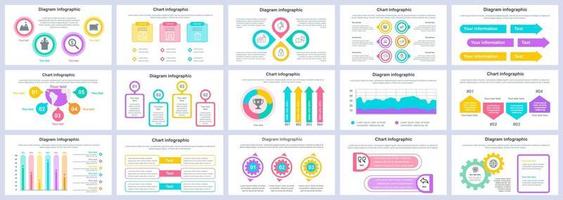 Plantilla de diapositivas de presentación de infografías de negocios y finanzas plantilla de diseño vectorial vector