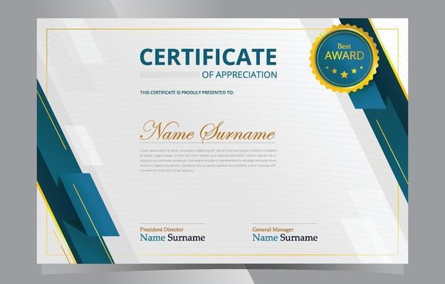 Modern Certificate of Appreciation Template