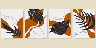 abstract modern shapes. Set of creative minimalist. postcard or brochure cover design. vector