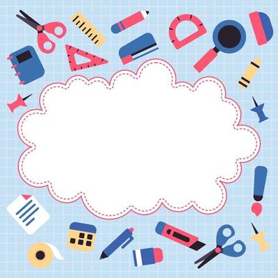 Stationary School Supplies Background