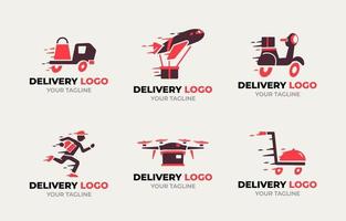 colección de logotipos de entrega vector